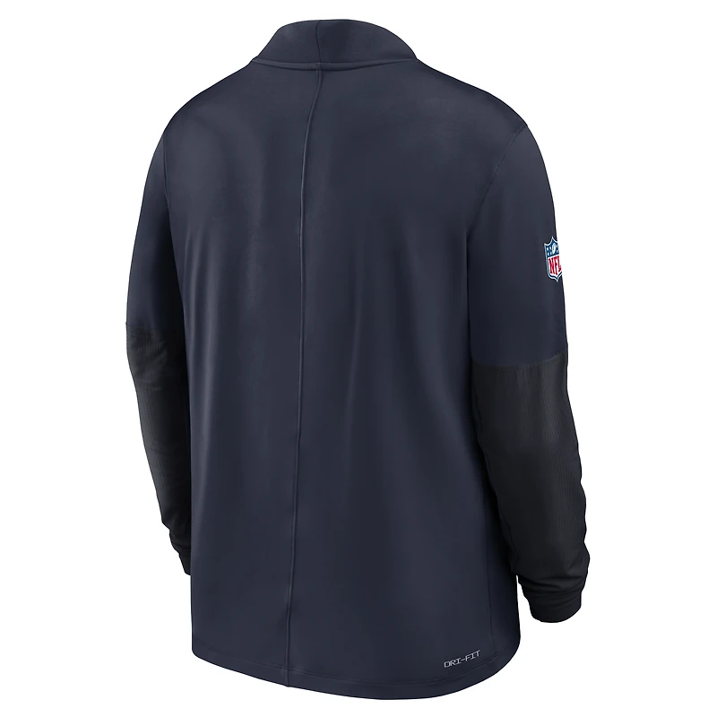 Men's Nike Navy Chicago Bears Sideline Dri-FIT Half-Zip Pullover
