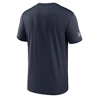 Men's Nike Navy Chicago Bears Sideline Infograph Performance T-Shirt