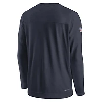 Men's Nike Navy Chicago Bears Sideline Lockup Performance - Long Sleeve T-Shirt