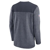 Haut à fermeture éclair 1/4 Nike Chicago Bears Sideline Lockup Performance pour homme, bleu marine