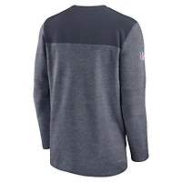 Men's Nike Navy Chicago Bears Sideline Lockup Performance - Quarter-Zip Top