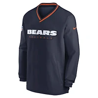 Men's Nike Navy Chicago Bears Sideline Pullover Wind Shirt