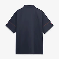 Veste d'entraîneur Nike Chicago Bears Sideline bleu marine pour homme, manches courtes et fermeture éclair au quart