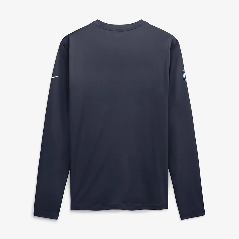 Men's Nike Navy Chicago Bears Sideline Small Logo Legend Dri-FIT Long Sleeve T-Shirt