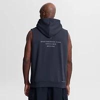 Sweat à capuche sans manches Nike Dri-FIT Sideline Standard Issue bleu marine pour homme