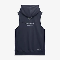 Men's Nike Navy Chicago Bears Sideline Standard Issue Dri-FIT Sleeveless Hoodie