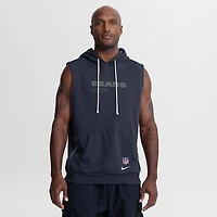 Men's Nike Navy Chicago Bears Sideline Standard Issue Dri-FIT Sleeveless Hoodie