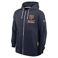 Sweat à capuche Nike bleu marine Chicago Bears Sideline Utility Player Dri-FIT pour homme