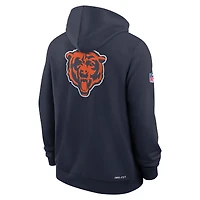 Sweat à capuche Nike bleu marine Chicago Bears Sideline Utility Player Dri-FIT pour homme