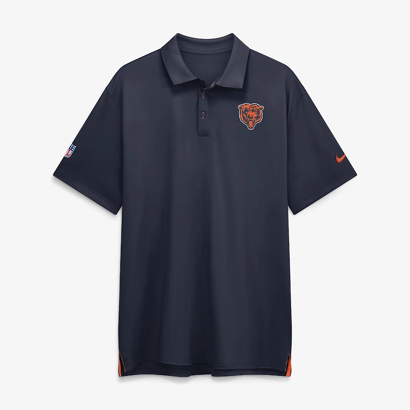 Men's Nike Navy Chicago Bears Sideline Tour Dri-FIT Polo