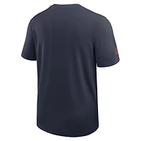 T-shirt d'entraîneur Nike Dri-Fit Sideline UV bleu marine Chicago Bears pour homme