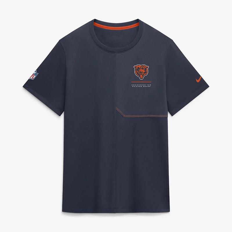 Men's Nike  Navy Chicago Bears Sideline UV Dri-FIT Coaches Shirt