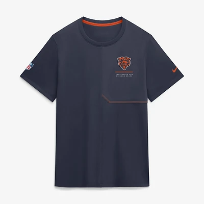 Men's Nike  Navy Chicago Bears Sideline UV Dri-FIT Coaches Shirt