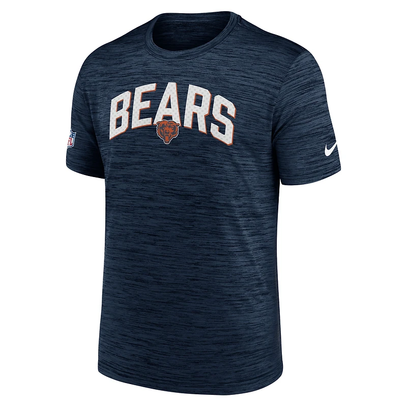 T-shirt Nike pour homme Chicago Bears Sideline Velocity Athletic Performance - Bleu marine