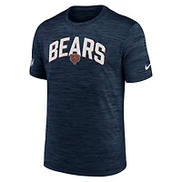Men's Nike Navy Chicago Bears Sideline Velocity Athletic Stack Performance T-Shirt