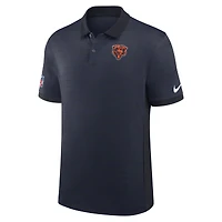 Men's Nike Navy Chicago Bears Sideline Victory Stripe Dri-FIT Polo