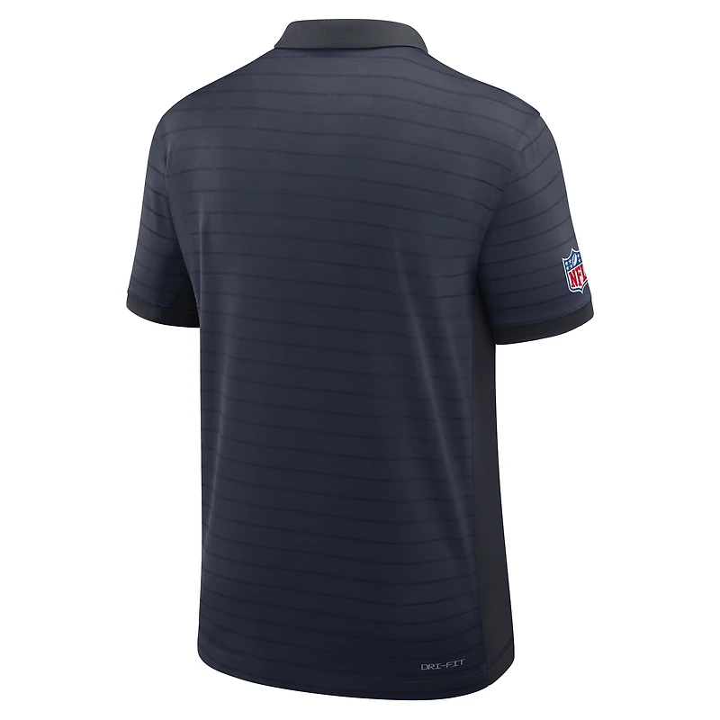Men's Nike White Chicago Bears Sideline Victory Stripe Dri-FIT Polo