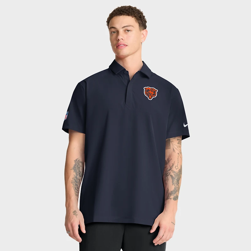 Men's Nike Navy Chicago Bears Sideline Woven Dri-FIT Polo