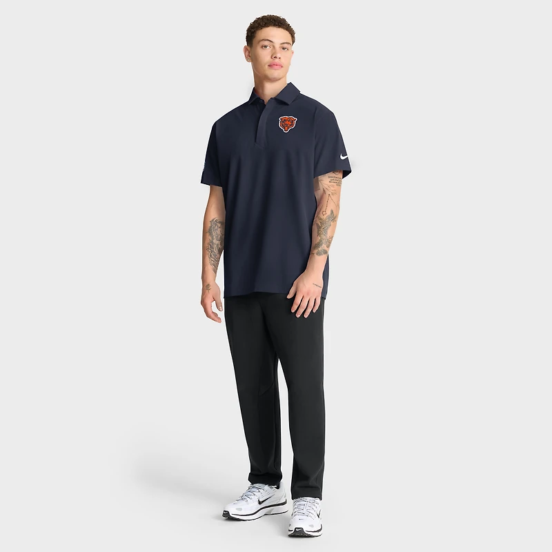 Men's Nike Navy Chicago Bears Sideline Woven Dri-FIT Polo