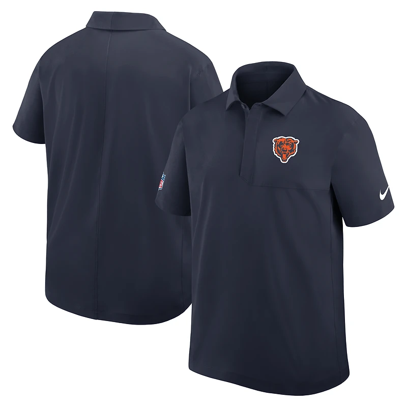 Men's Nike Navy Chicago Bears Sideline Woven Dri-FIT Polo