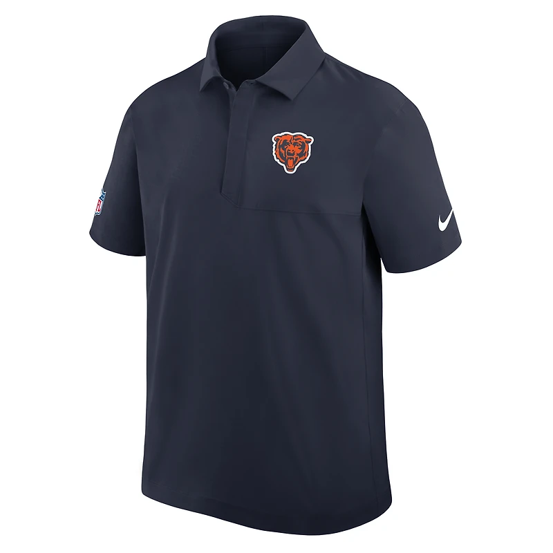 Polo tissé Nike Dri-FIT bleu marine Chicago Bears pour homme