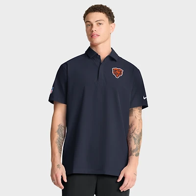 Men's Nike Navy Chicago Bears Sideline Woven Dri-FIT Polo