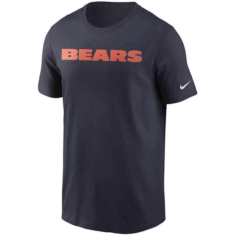 Men's Nike Navy Chicago Bears Team Wordmark T-Shirt