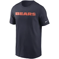 Men's Nike Navy Chicago Bears Team Wordmark T-Shirt