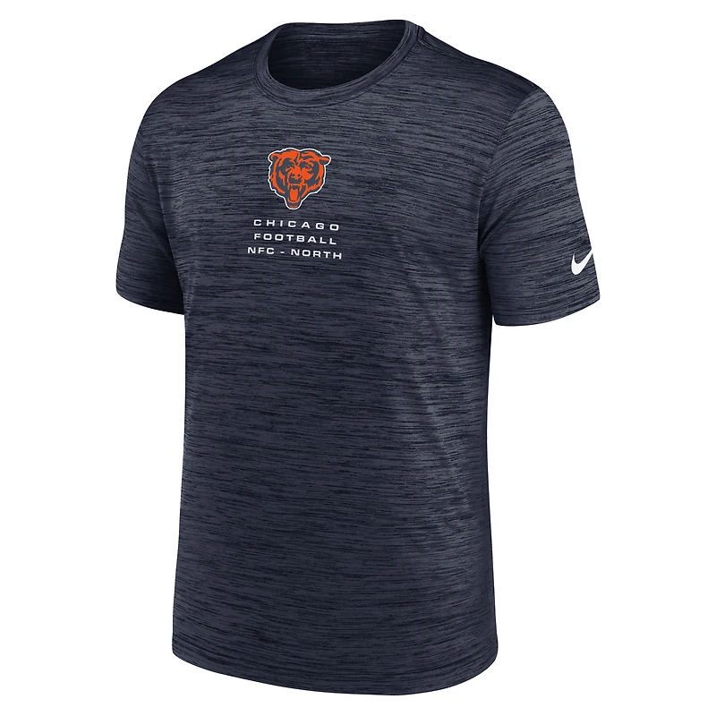 Men's Nike Navy Chicago Bears Velocity Ball Carrier Dri-FIT T-Shirt