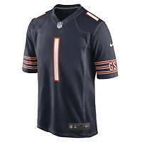 Men's Nike Number 1 Dad Navy Chicago Bears Game Jersey