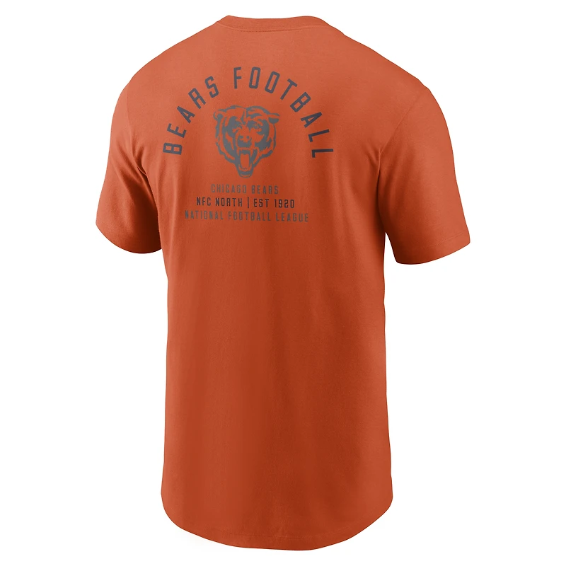 T-shirt essentiel Nike orange Chicago Bears pour homme