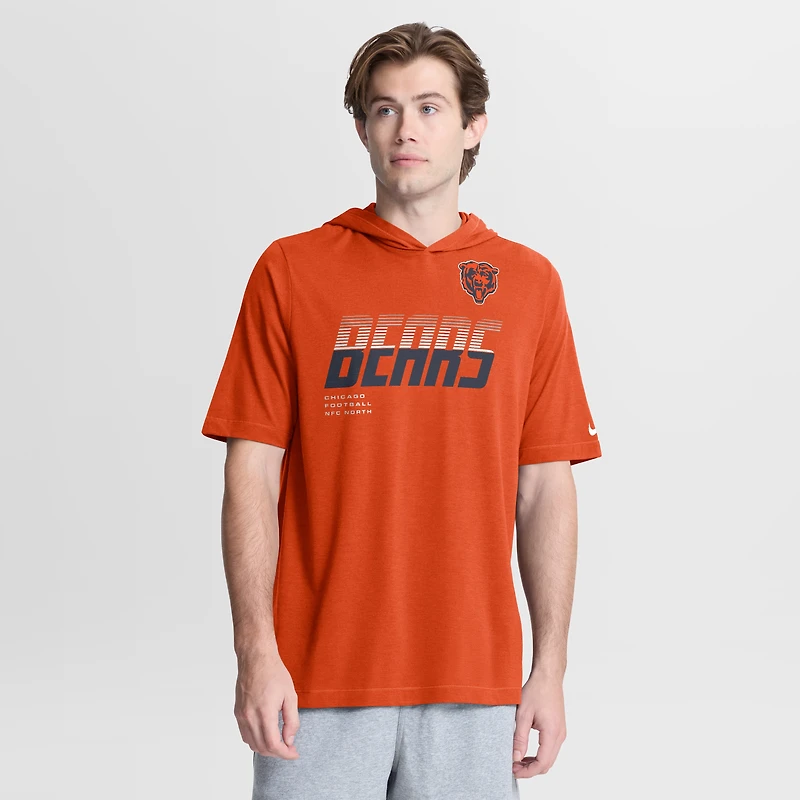 Men's Nike Orange Chicago Bears Tri-Blend Hooded T-Shirt