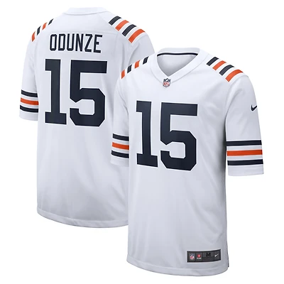 Maillot de match alternatif Nike Rome Odunze pour hommes, blanc, Chicago Bears