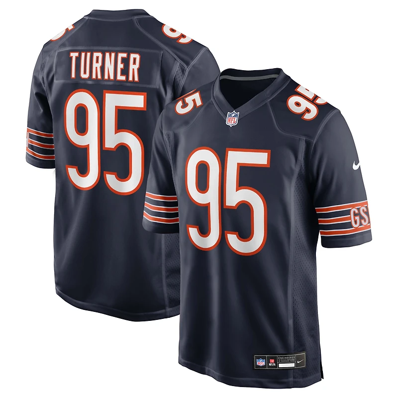Maillot Nike Shemar Turner bleu marine pour homme des Chicago Bears