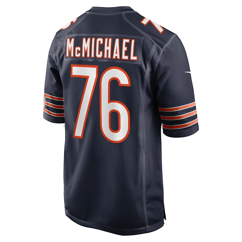 Maillot de match joueur retraité Nike Steve McMichael pour hommes, bleu marine, Chicago Bears