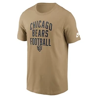 Men's Nike Tan Chicago Bears Rewind Essential T-Shirt