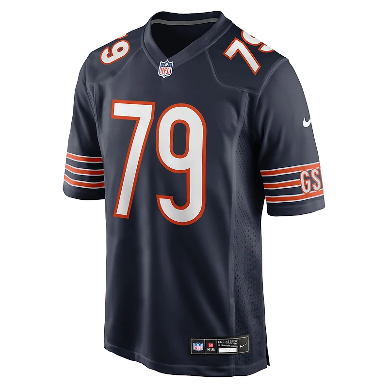 Maillot Nike Theo Benedet bleu marine pour homme des Chicago Bears