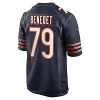 Maillot Nike Theo Benedet bleu marine pour homme des Chicago Bears
