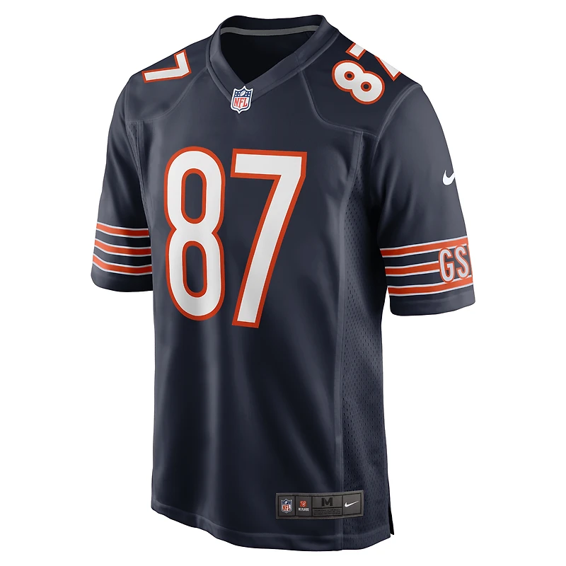 Maillot de match Nike Tommy Sweeney bleu marine des Chicago Bears pour homme