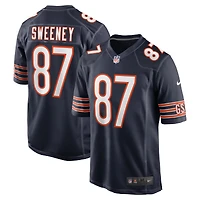 Maillot de match Nike Tommy Sweeney bleu marine des Chicago Bears pour homme