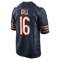Men's Nike Trenton Gill Navy Chicago Bears Game Player Jersey