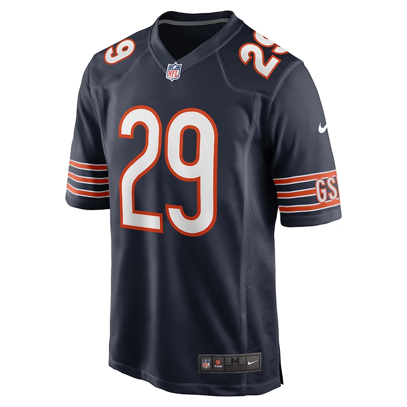 Maillot de match Nike Tyrique Stevenson bleu marine pour homme des Chicago Bears