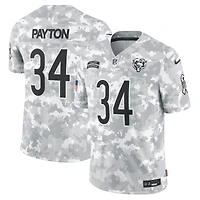 Maillot Nike Walter Payton Arctic Camo Chicago Bears 2024 Salute to Service pour homme, édition limitée, joueur retraité