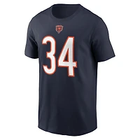 T-shirt Nike Walter Payton pour hommes, bleu marine, nom et numéro du joueur retraité des Chicago Bears
