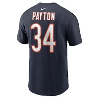 T-shirt Nike Walter Payton pour hommes, bleu marine, nom et numéro du joueur retraité des Chicago Bears