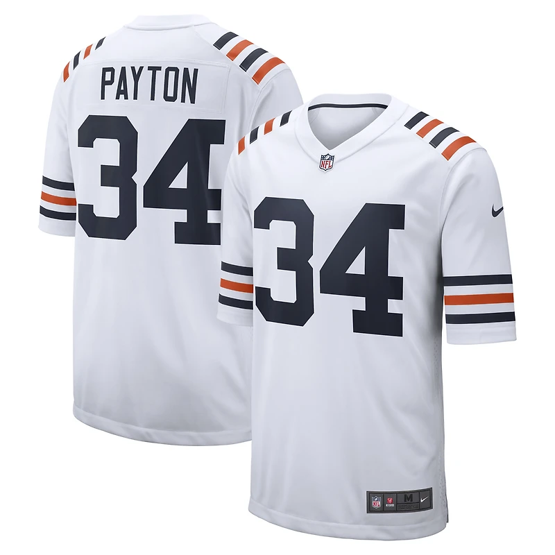 Maillot Nike Walter Payton blanc pour homme, joueur retraité des Chicago Bears, match alternatif