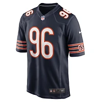 Maillot de match d'équipe des Chicago Bears Nike Zacch Pickens pour homme, bleu marine