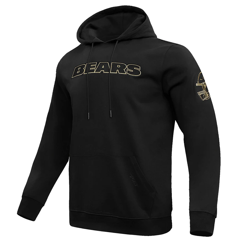 Men's Pro Standard Black Chicago Bears Classic Chenille Pullover Hoodie