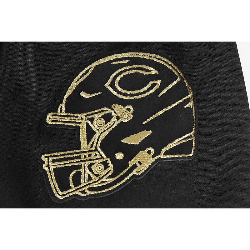 Men's Pro Standard Black Chicago Bears Classic Chenille Pullover Hoodie