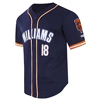 Maillot de baseball boutonné en maille bleu marine Pro Standard Caleb Williams des Chicago Bears pour homme